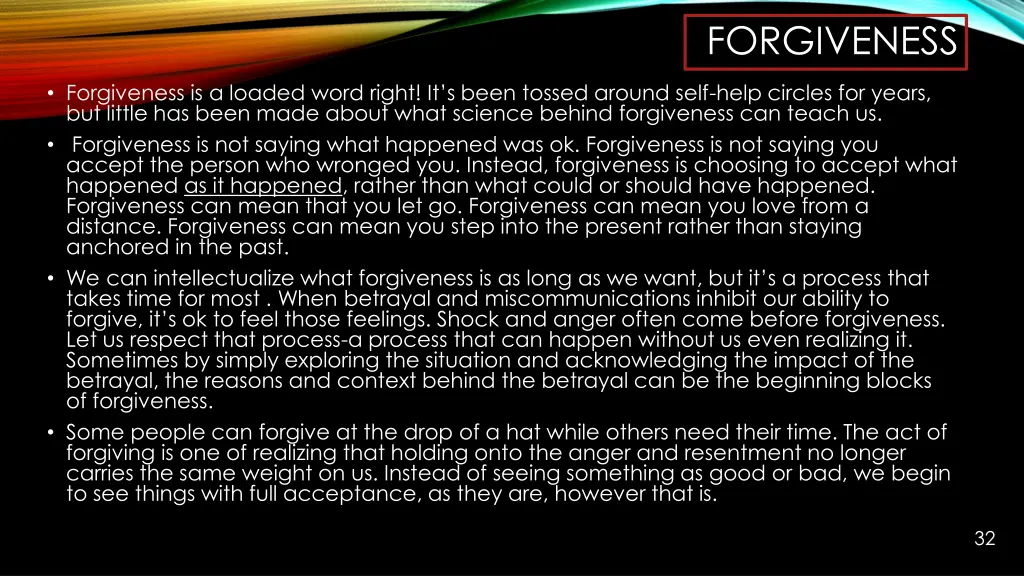 forgiveness