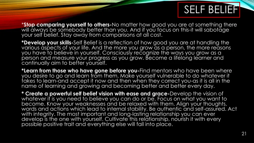 self belief 1