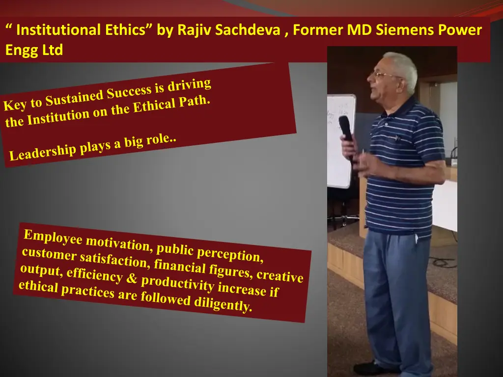 institutional ethics by rajiv sachdeva former