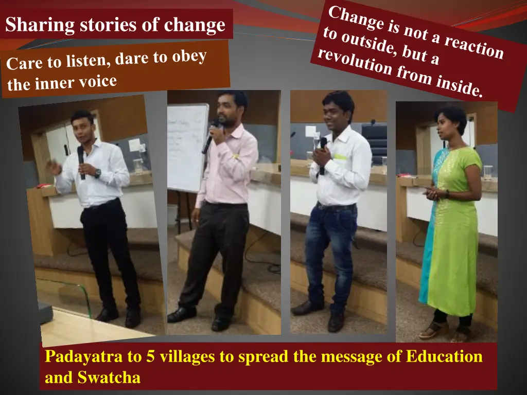 sharing stories of change