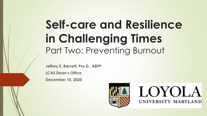 self care and resilience in challenging times