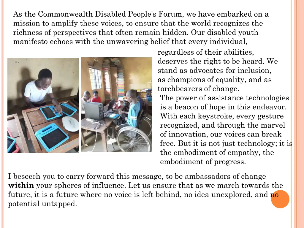 as the commonwealth disabled people s forum