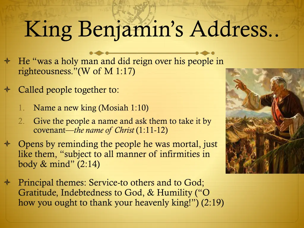 king benjamin s address