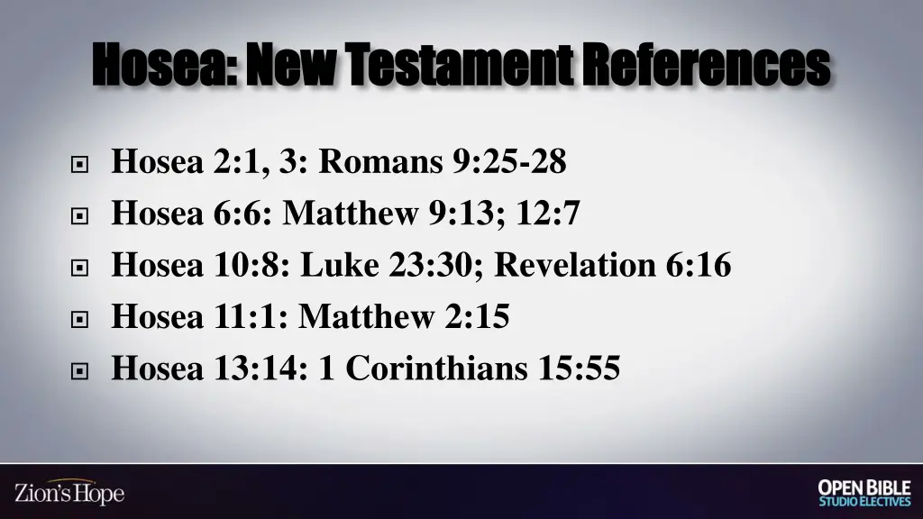 hosea new testament references hosea