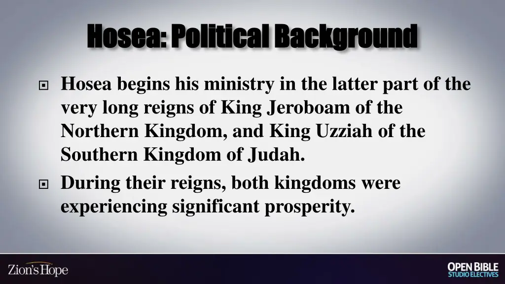 hosea political background hosea political