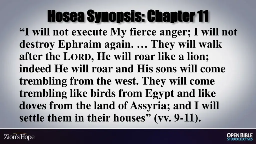 hosea synopsis chapter 11 hosea synopsis chapter 2