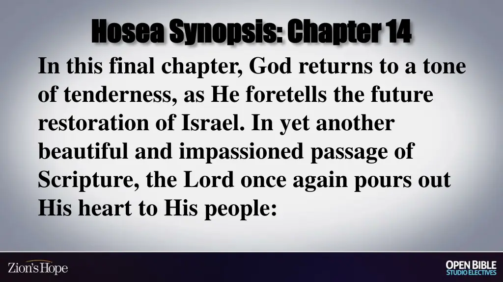 hosea synopsis chapter 14 hosea synopsis chapter