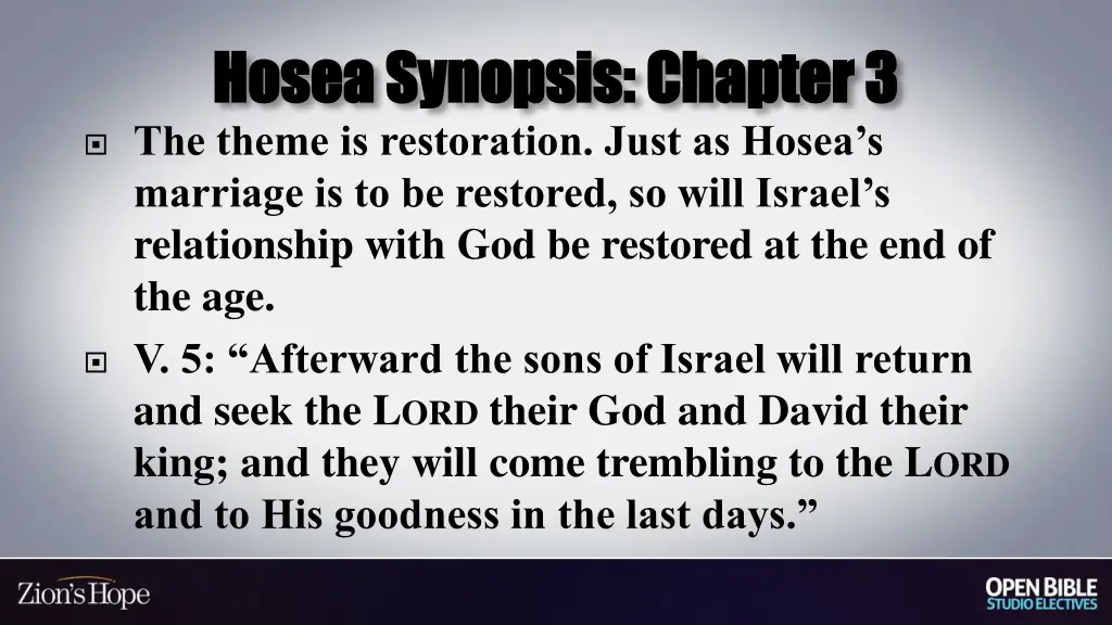 hosea synopsis chapter 3 hosea synopsis chapter