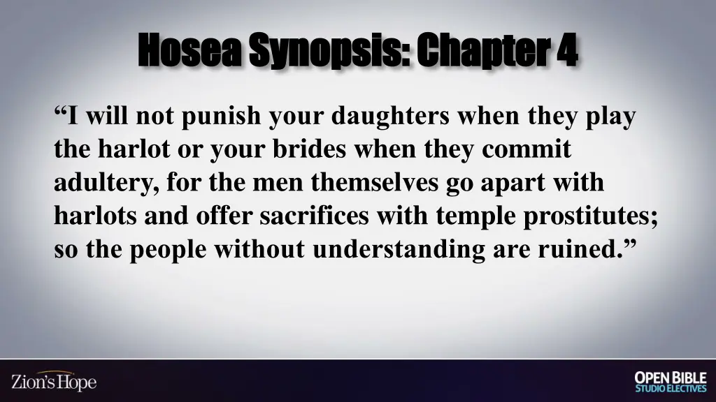 hosea synopsis chapter 4 hosea synopsis chapter 4 1