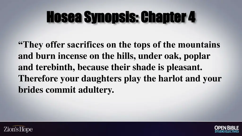 hosea synopsis chapter 4 hosea synopsis chapter 4