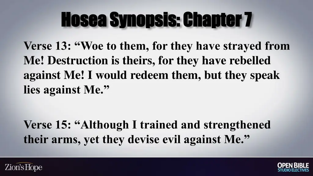 hosea synopsis chapter 7 hosea synopsis chapter 7 1