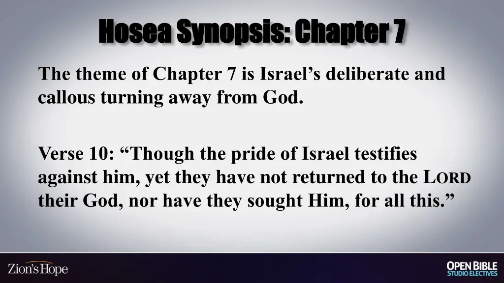 hosea synopsis chapter 7 hosea synopsis chapter 7