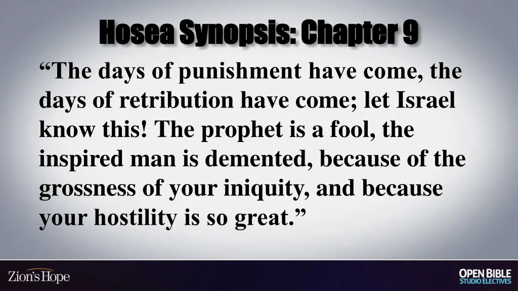 hosea synopsis chapter 9 hosea synopsis chapter 2