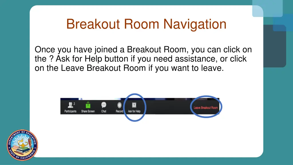 breakout room navigation