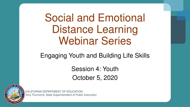 social and emotional distance learning webinar