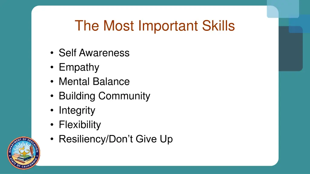 the most important skills