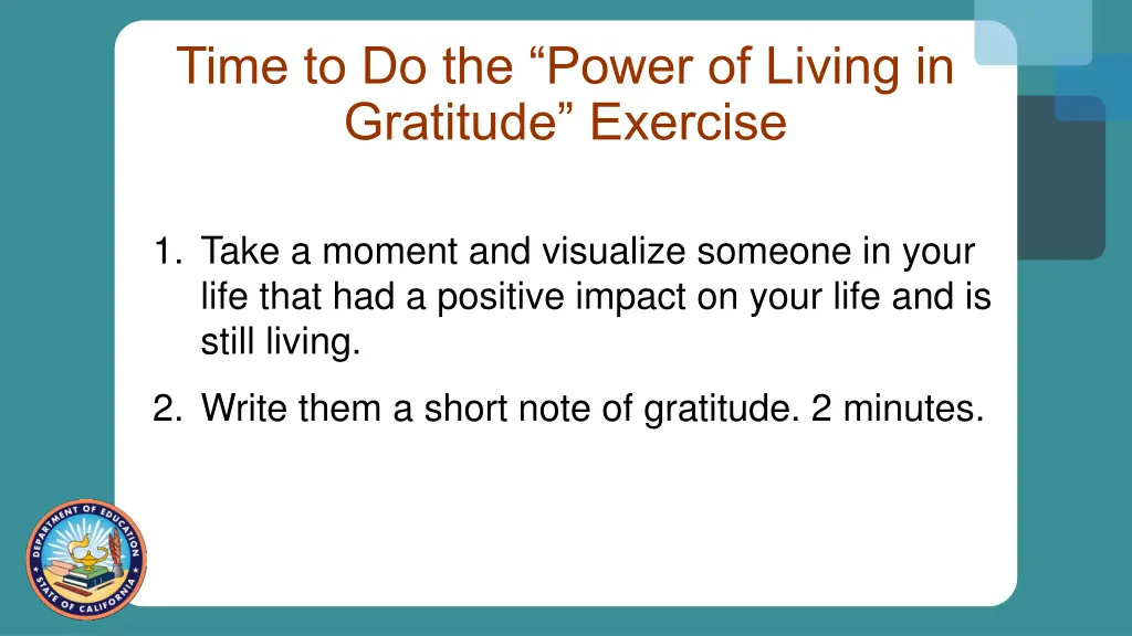 time to do the power of living in gratitude