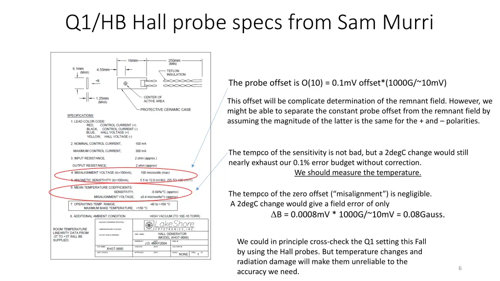 q1 hb hall probe specs from sam murri