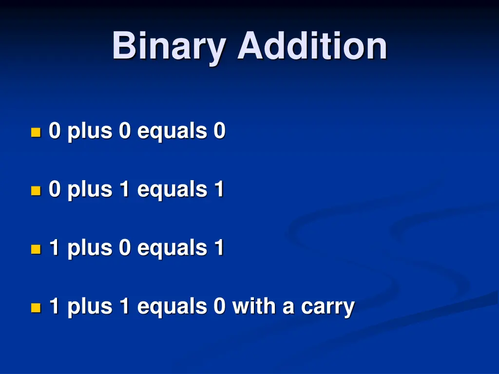 binary addition