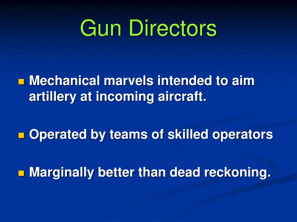 gun directors