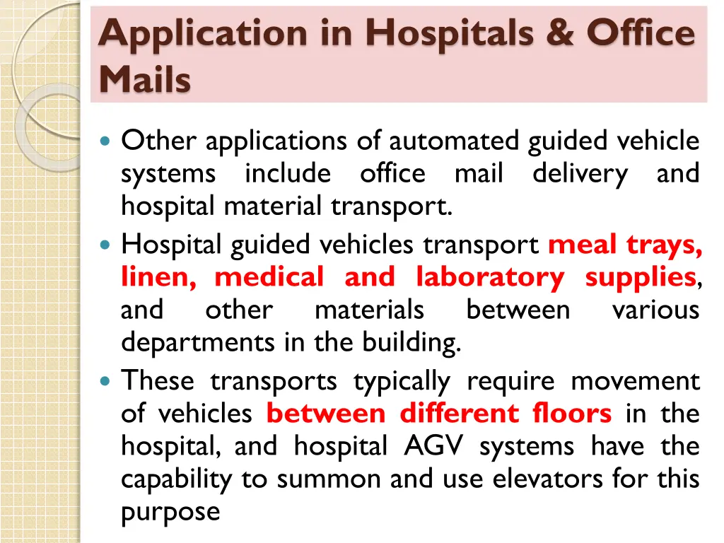 application in hospitals office mails