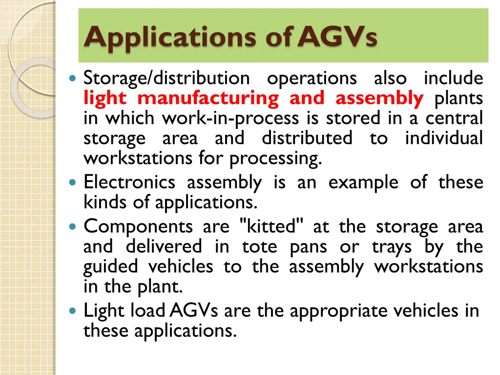 applications of agvs 2