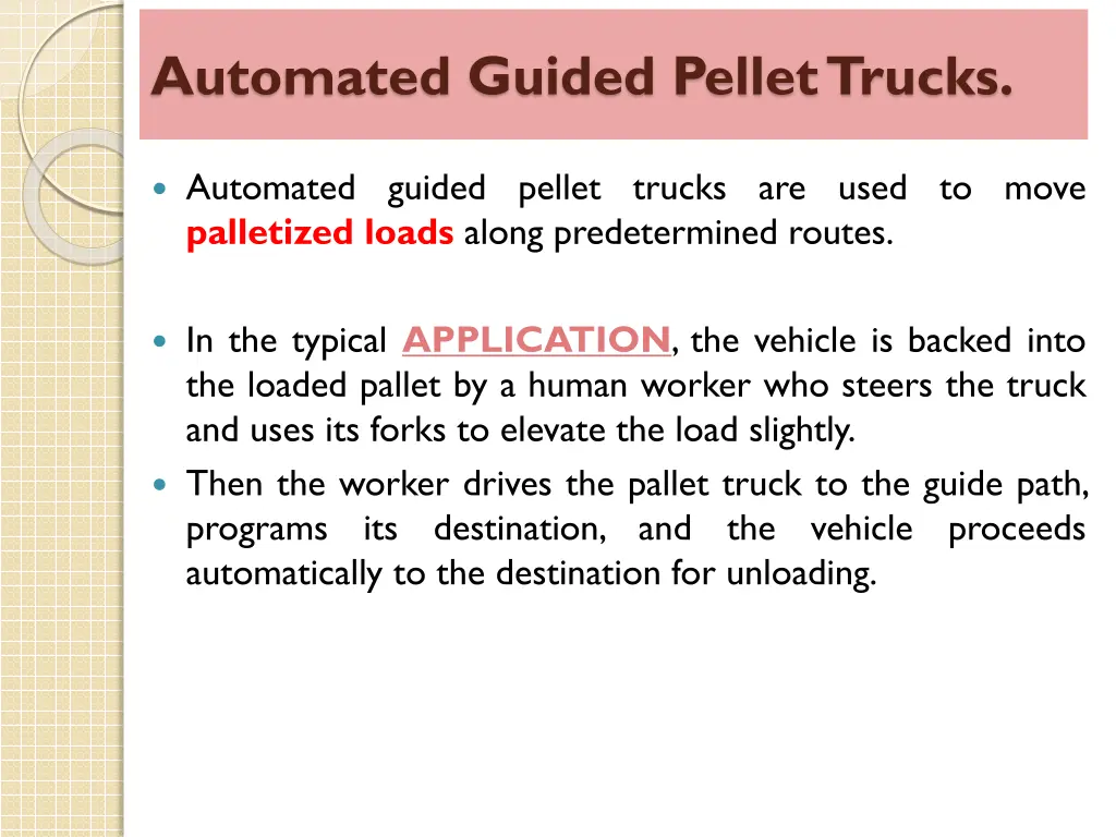 automated guided pellet trucks