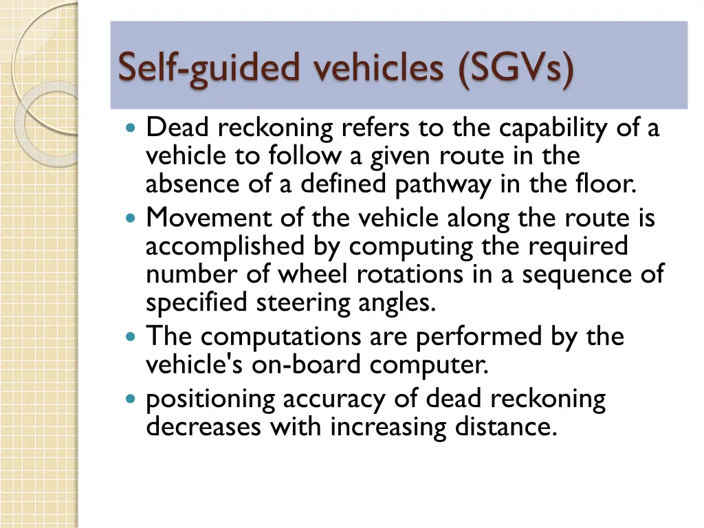 self guided vehicles sgvs 1