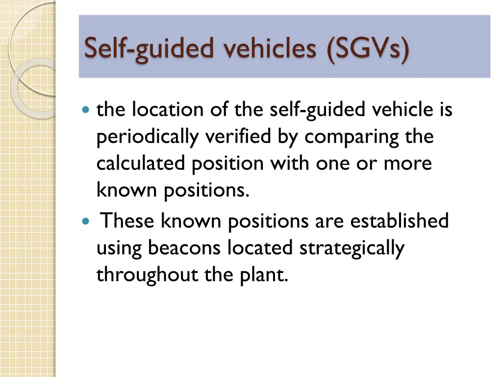 self guided vehicles sgvs 2