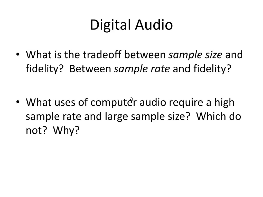 digital audio