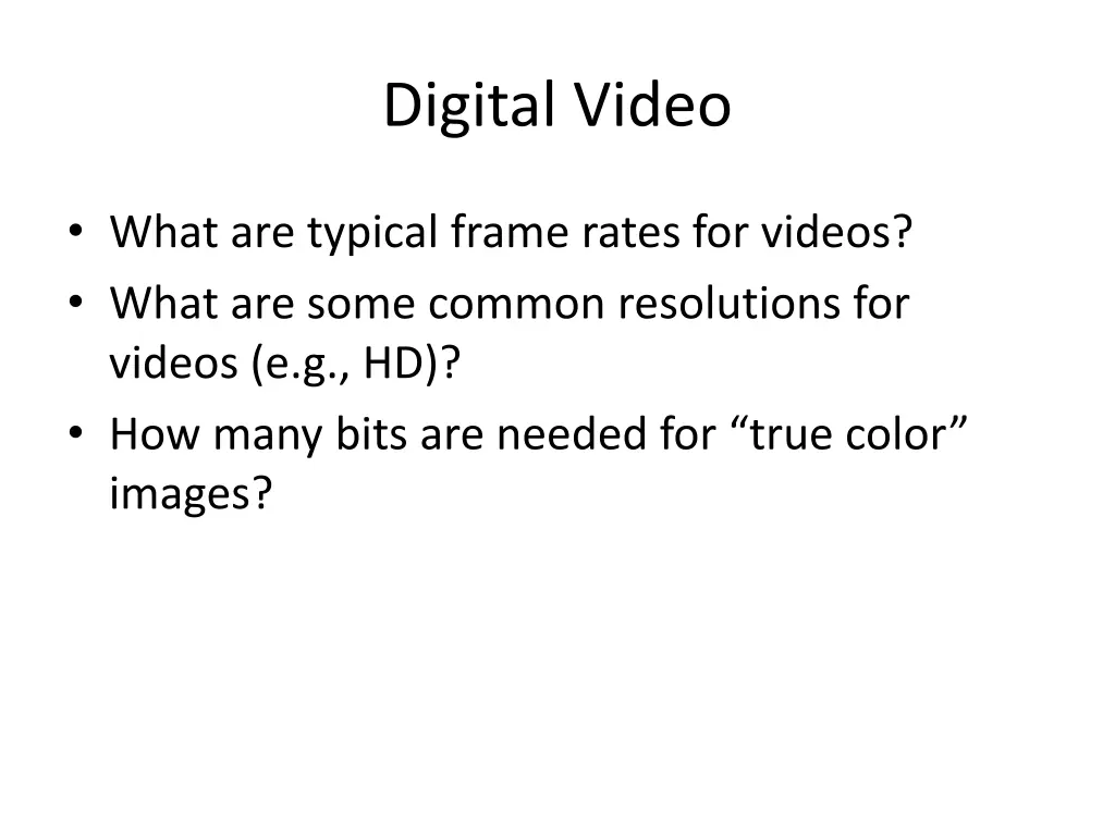 digital video