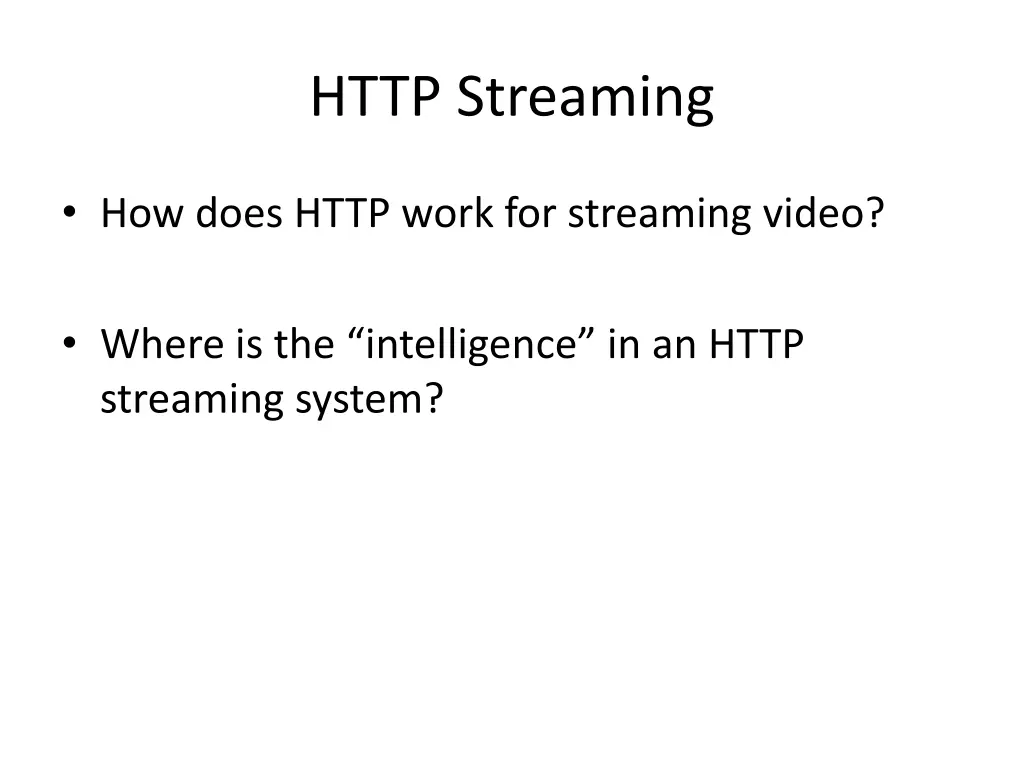 http streaming