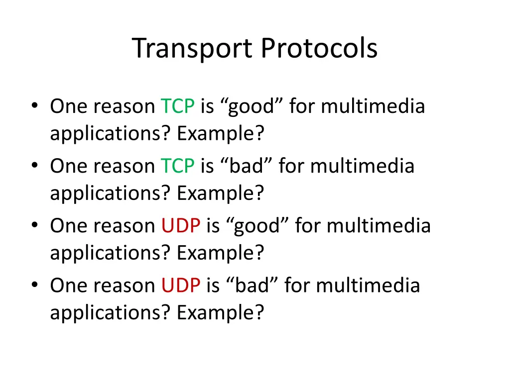 transport protocols