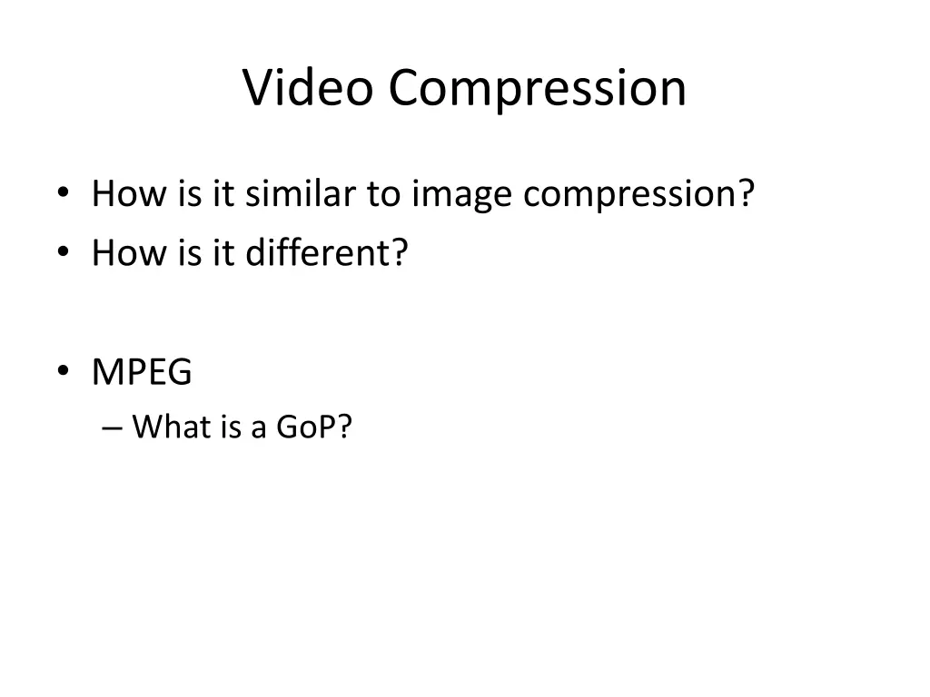 video compression