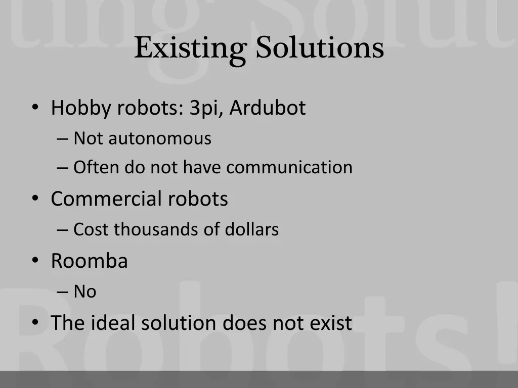 existing solutions hobby robots 3pi ardubot