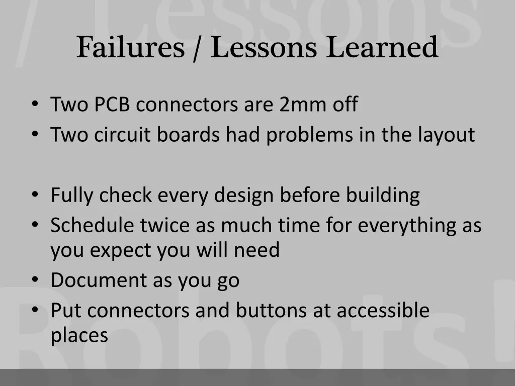 failures lessons learned two pcb connectors