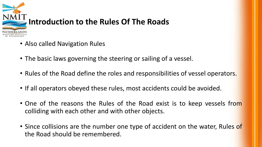 introduction to the rules of the roads