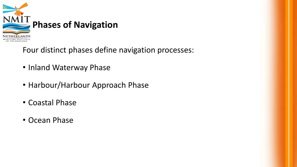 phases of navigation