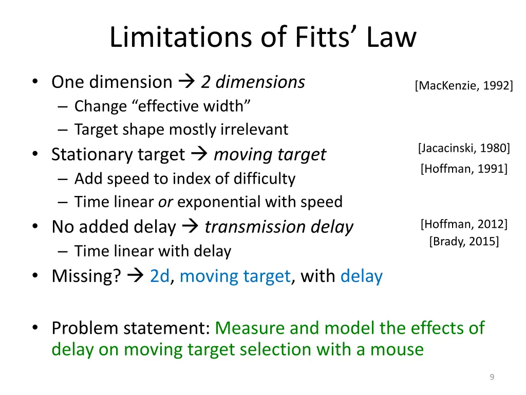 limitations of fitts law