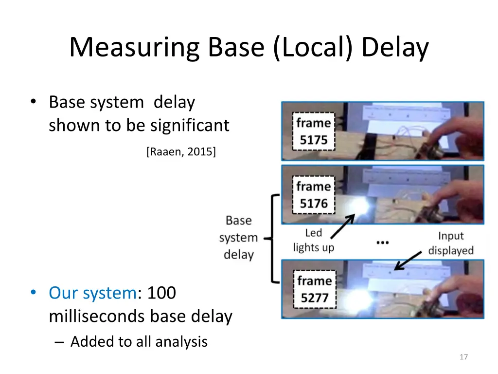 measuring base local delay 1