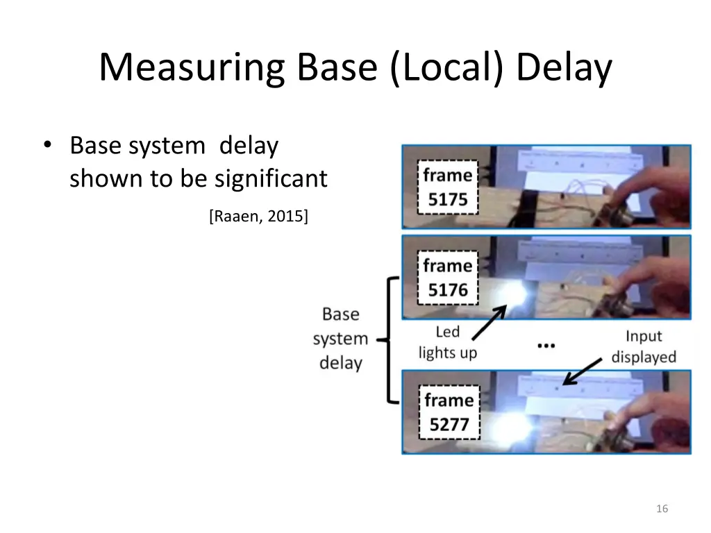 measuring base local delay