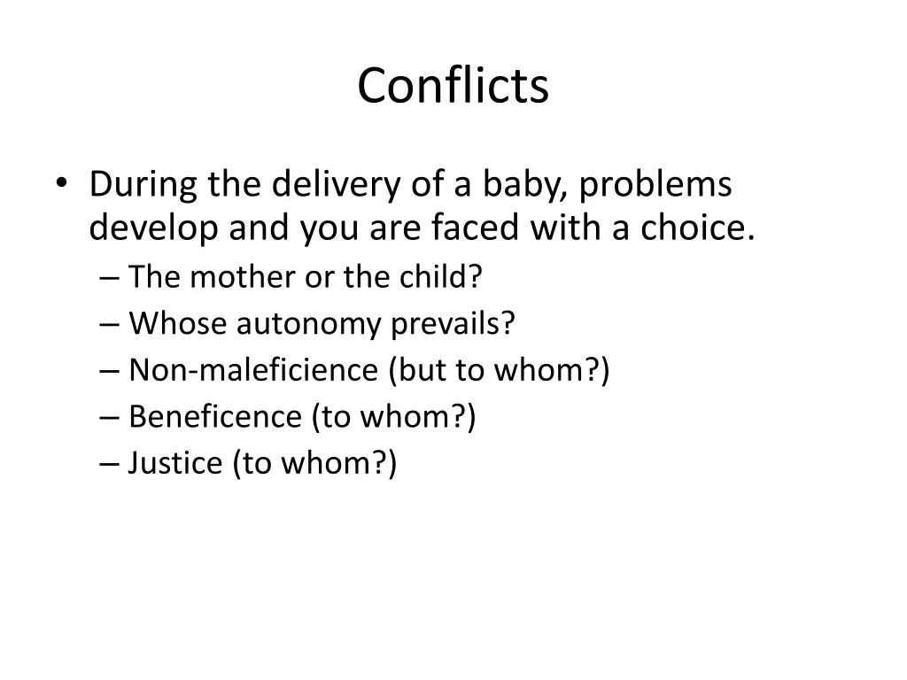 conflicts