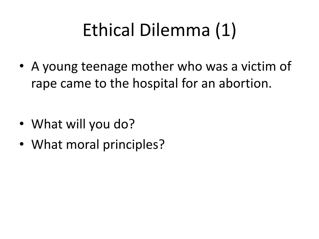 ethical dilemma 1