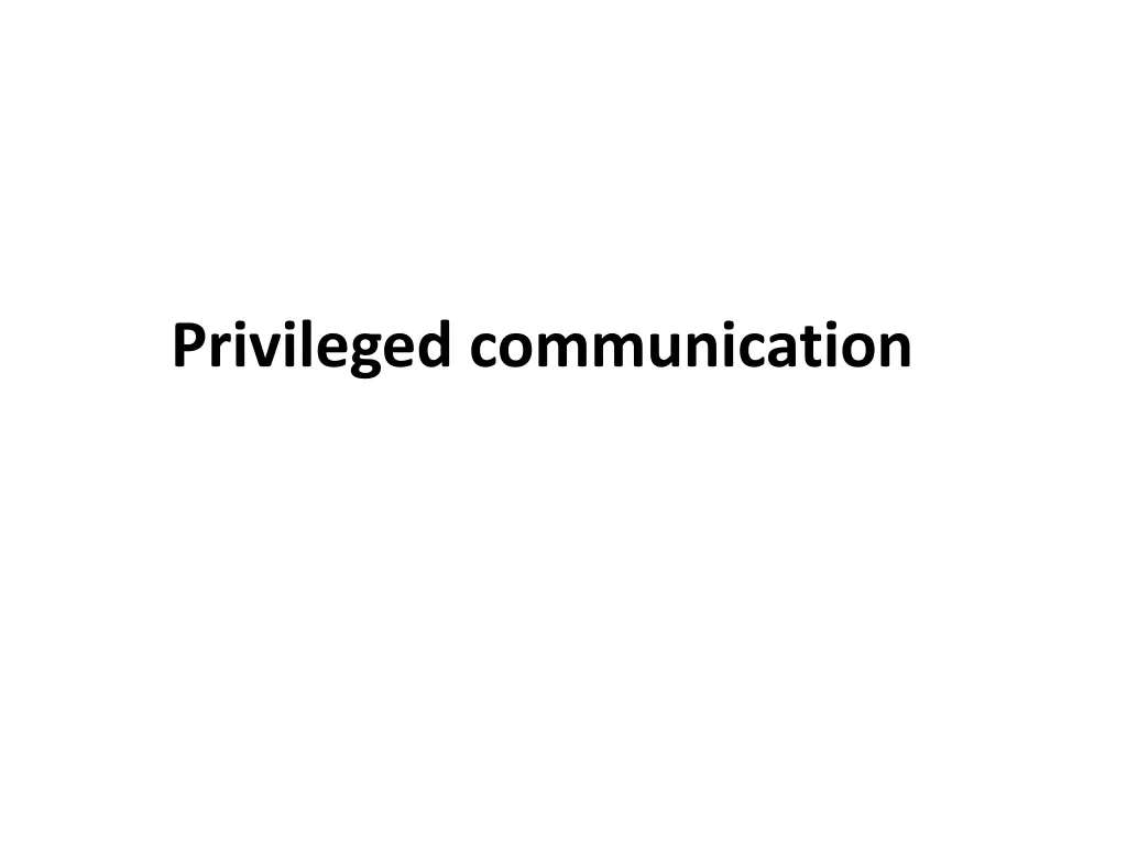 privileged communication