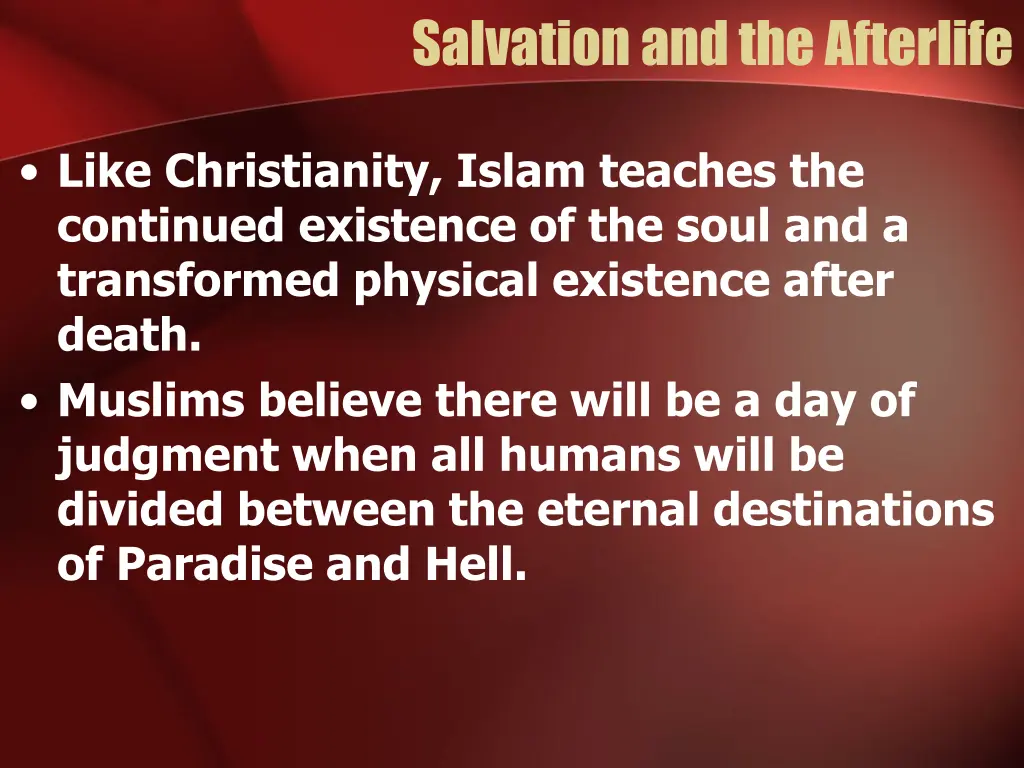 salvation and the afterlife 1