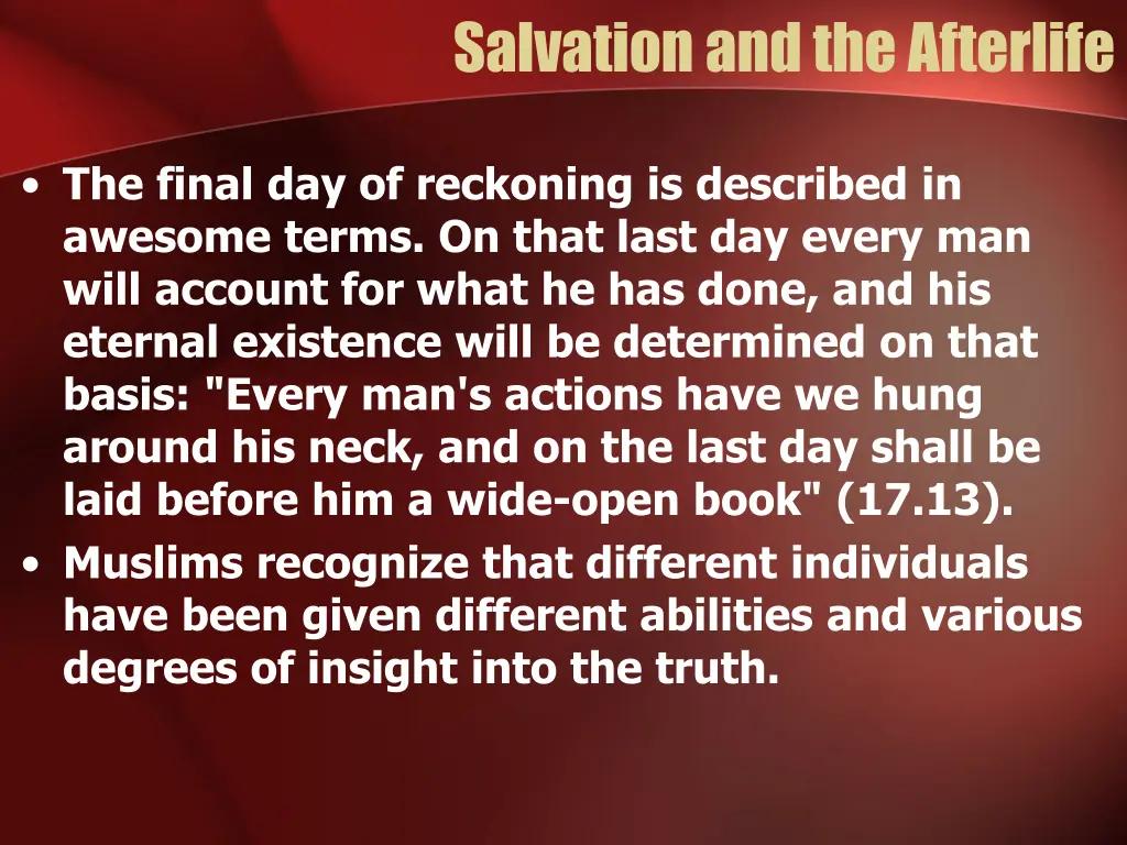 salvation and the afterlife 2