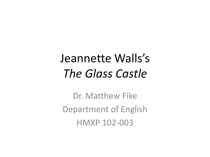 jeannette walls s the glass castle