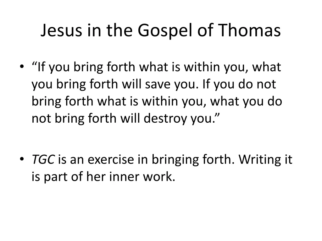 jesus in the gospel of thomas