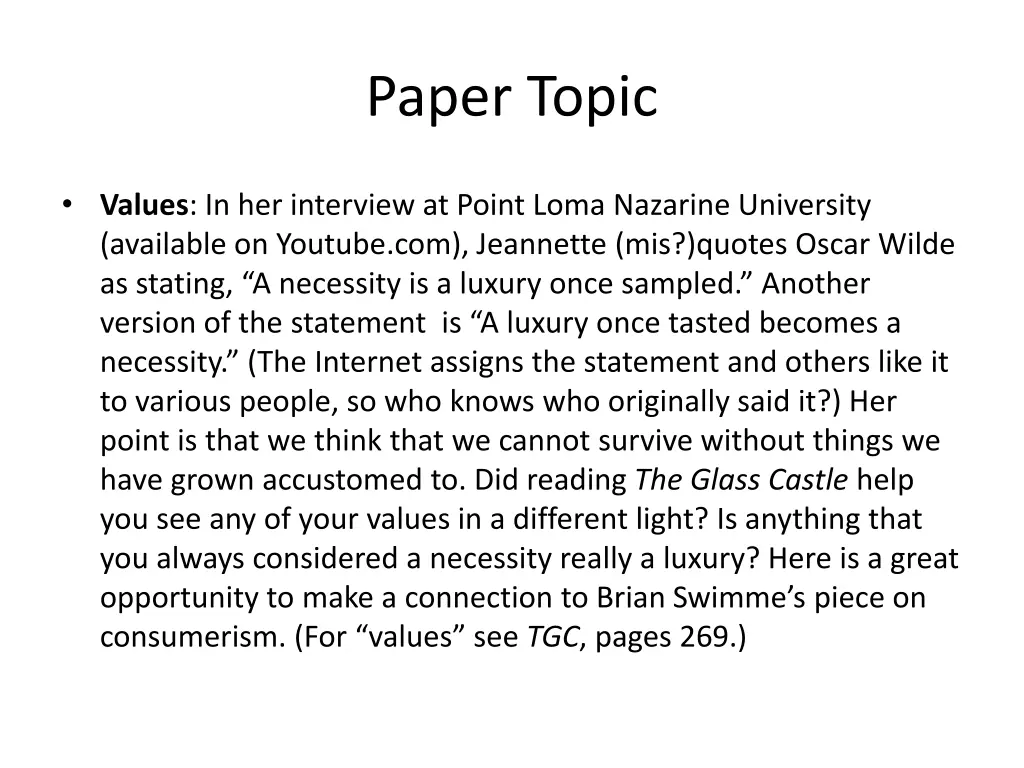 paper topic