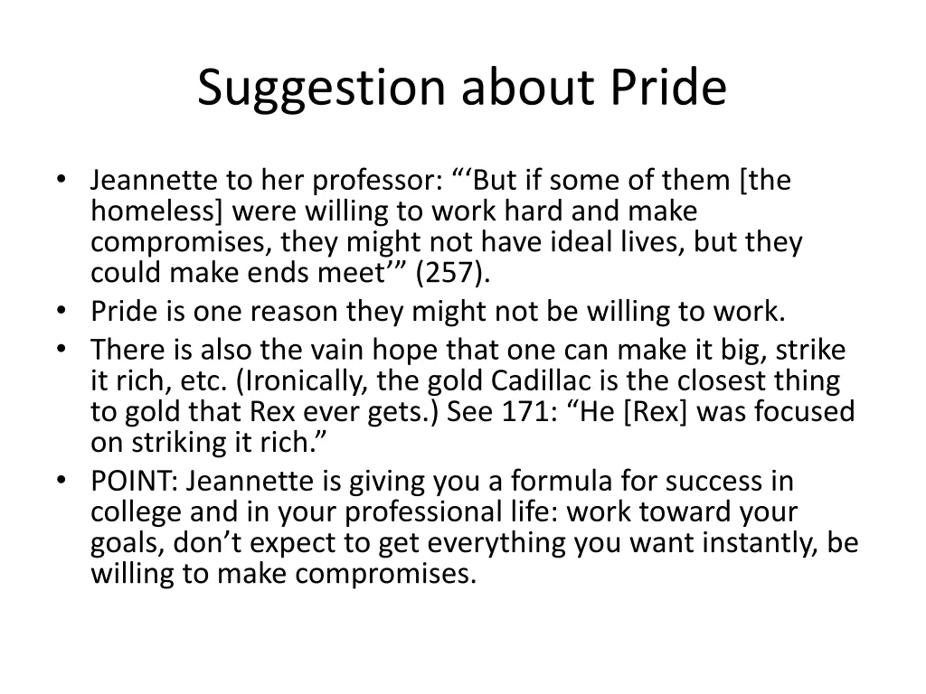 suggestion about pride